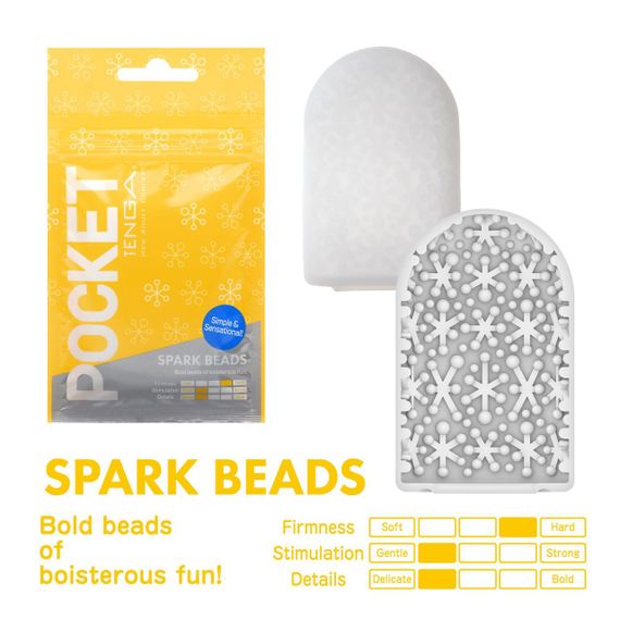 Мастурбатор TENGA Pocket Spark Beads Sex Aura | Зображення 1