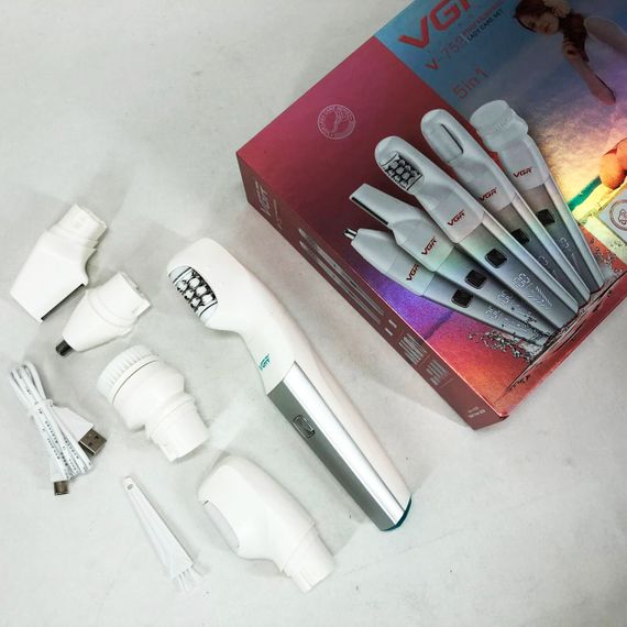 Епілятор VGR 5 в 1 V-752, 5 насадок. Колір: зелений | Зображення 8