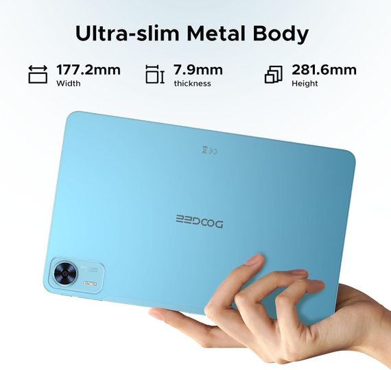 Планшет Doogee T36 12"90Hz FHD+ /8GB/256GB/ T620 /8800mAh/ 13+8Мп / LTE / Blue | Зображення 1