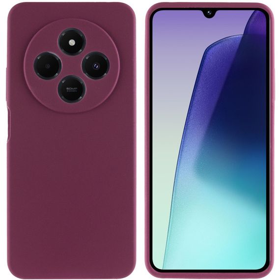 Чохол Silicone Cover Lakshmi Full Camera (AAA) для Xiaomi Redmi 14C / Poco C75 Бордовий / Plum | Зображення 1