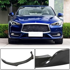 Накладка на передній бампер Lip V1 (для Q60 2016-2022, Карбон) для Infiniti Q50/Q60 рр