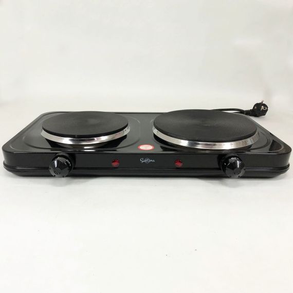 Плитка настільна електрична Suntera DP-1935B, 2500 W, 2 конфорки різного діаметру. Колір: чорний | Зображення 5