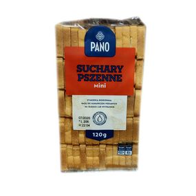 Сухарики грінки міні пшеничні Pano Mini, 120г, Польща, тости, сухарі