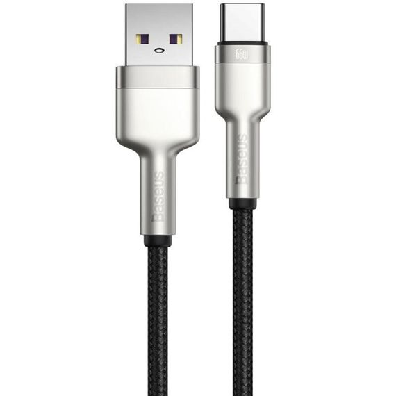 Дата кабель Baseus Cafule Metal Data USB to Type-C 66W (2m) (CAKF0002) Black | Зображення 2