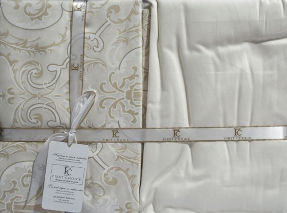 Постельное белье First Choice Cotton Satin 160х220 семейный Delmor Cream | Зображення 2
