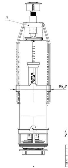 Зливний механізм Polmark PM 43 AY 20 02 | Зображення 1