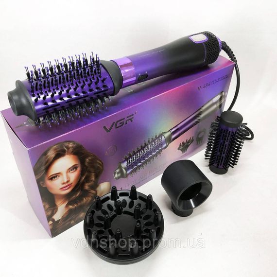 Функциональный профессиональный фен, Многофункциональный фен щетка для волос для дома и салона KL-16