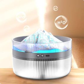 Увлажнитель воздуха-ночник Вулкан Volcano Humidifier Белый