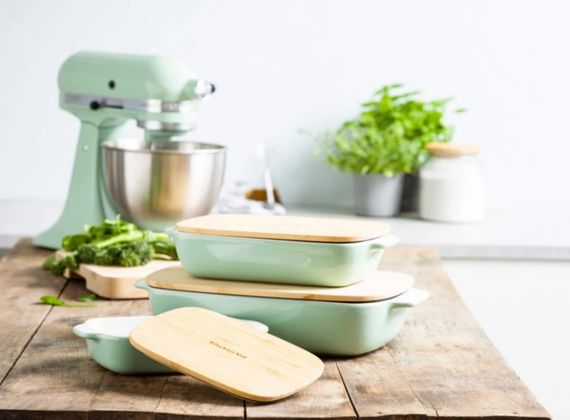 Форма для запікання з кришкою KitchenAid СС007425-001 8,8х24,8х40,4 см 3.8 л фісташкова | Зображення 7