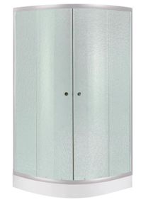Набір Lidz Душова кабіна Latwa SC90x90.SAT.LOW.FR, напівкругла, скло Frost 4 мм + Душовий піддон Kapielka ST90x90x15