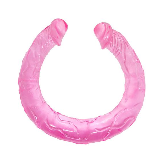 Фалоімітатор двосторонній Baile Double Dones, реалістичний, рожевий, 44 × 3,5 см Sex Aura | Зображення 1