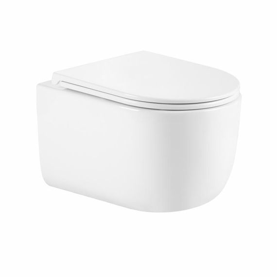 Унітаз підвісний Qtap Taurus безобідковий із сидінням Soft-close QTTAU26W45428