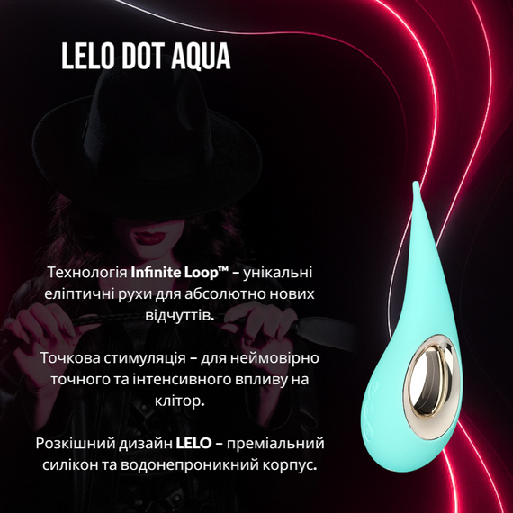 Інноваційний кліторальний вібратор LELO DOT з технологією Infinite Loop (Aqua)