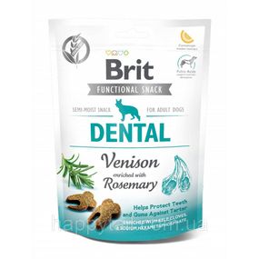 Лакомство Brit Care Functional Snack Dental для собак для защиты зубов и десен с олениной и розмарином 150 г