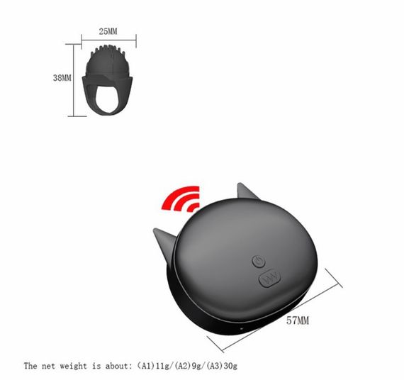 Насадка на палець "Magic ring", з пультом Д.У, 10 режимів вібрації sexstyle | Зображення 3