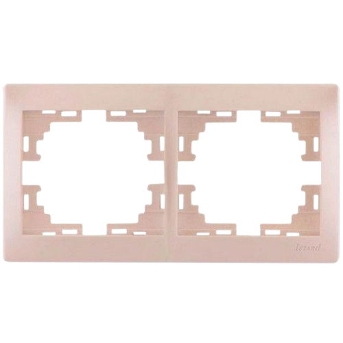 MIRA перлинно-білий перламутр Рамка горизонтальна 2-а без вставки Лезард