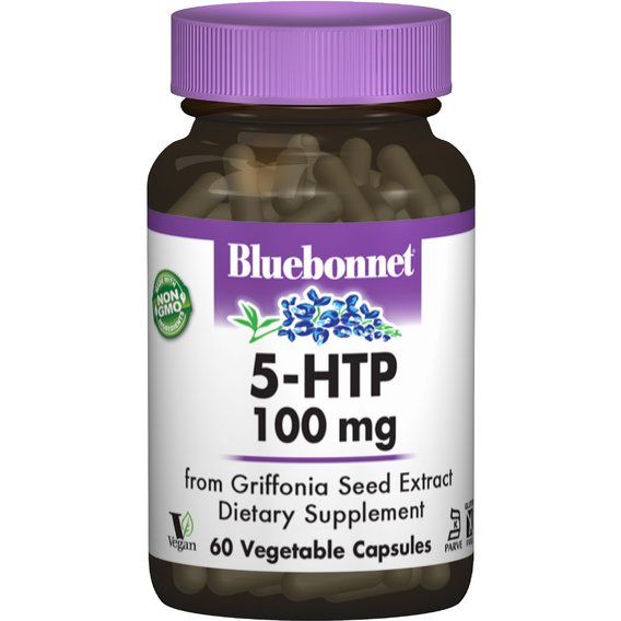 Тріптофан Bluebonnet Nutrition 5-HTP 100 mg 60 Veg Caps BLB0051