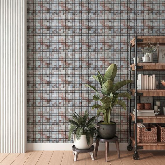 Декоративна ПВХ панель мозаїка під бежевий мармур 960х480х4мм SW-00001433 | Зображення 4