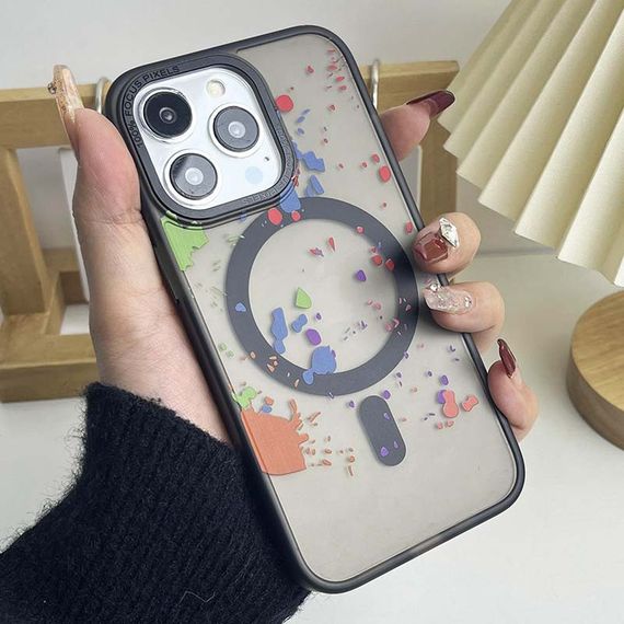 Чохол TPU+PC Flush with MagSafe для Apple iPhone 15 Pro (6.1") Titanium black | Зображення 1