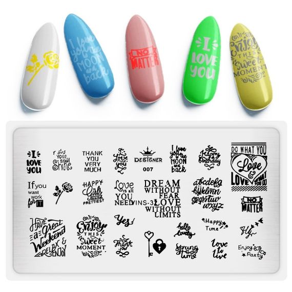 Пластина 007 для стемпінгу Designer Professional (12х6см) | Зображення 1