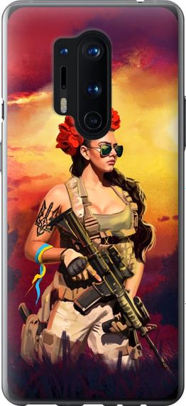 Чехол на OnePlus 8 Pro Украинка с оружием "5316u-1896-17620"