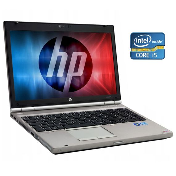 Ноутбук Б-клас HP EliteBook 8570p / 15.6" (1366x768) TN / Intel Core i5-3360M (2 (4) ядра по 2.8 - 3.5 GHz) / 8 GB DDR3 / 320 GB HDD / Intel HD Graphics 4000 / WebCam / DVD-ROM б/в