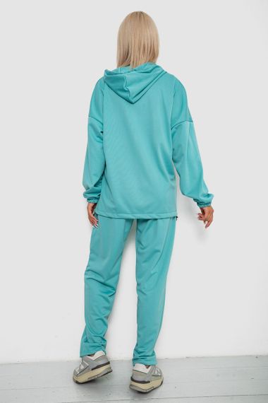 Спортивный костюм женский, цвет бирюзовый, 238R114-2 | Зображення 3
