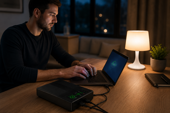 UPS-Power Bank 20000mAh для роутеров и видеокамер 5V/9V/12V+USB / Источник бесперебойного питания / Повербанк для роутера | Зображення 3