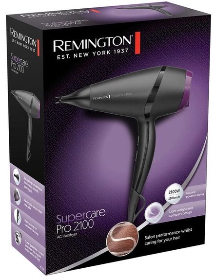 Фен Remington SuperСare PRO 2100 AС motor AС7100 2100 Вт чорний | Зображення 6