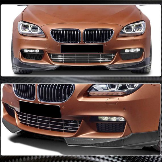 Накладки на передній бампер Flap V1 (для M-Sport, Карбон) для BMW 6 F12/F13/F06 2011-2018 рр | Зображення 2