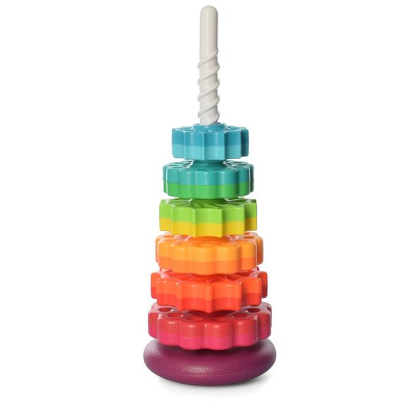 Дитяча розвиваюча іграшка "Пірамідка" 17403 кільця на спіралі 6 штук | Зображення 1
