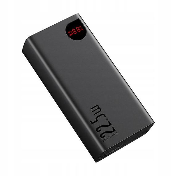 Портативний ЗП Power Bank Baseus Adaman Digital Display 22.5W 40000mAh (PPAD020101) Black | Зображення 2