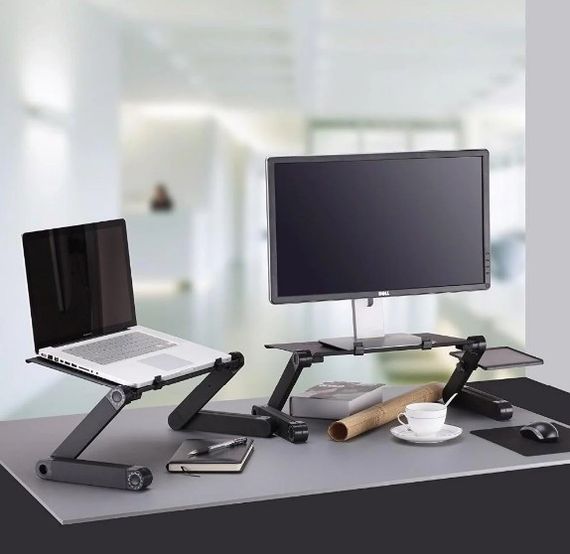 Столик - подставка для ноутбука с активным охлаждением Laptop Table T8 стол-трансформер + 2 кулера | Зображення 5