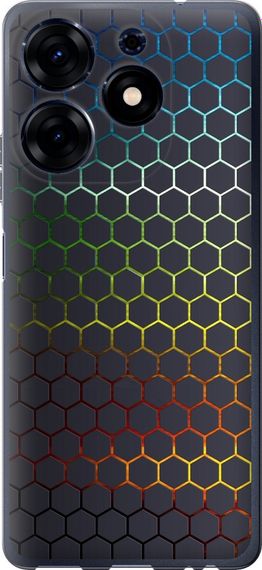 Чехол на Tecno Spark 10 Pro Переливающиеся соты "498u-3022-17620"
