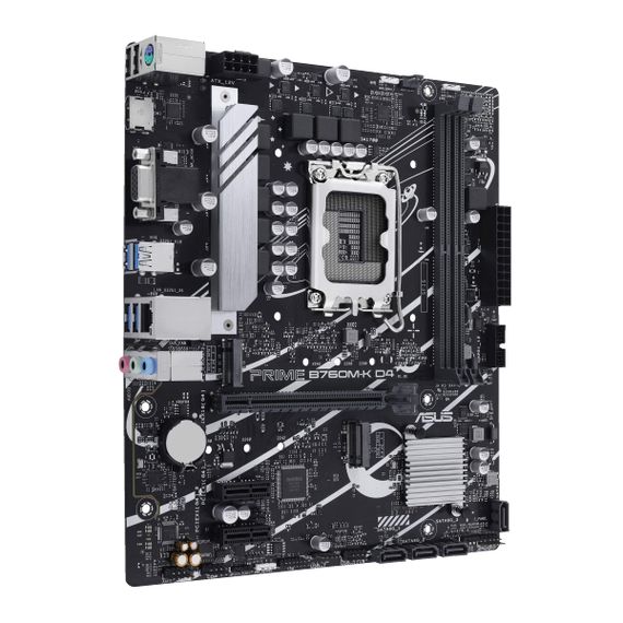 Материнcька плата ASUS  PRIME B760M-K D4 s1700 B760 2xDDR4 M.2 HDMI D-Sub mATX (90MB1DS0-M1EAY0) | Зображення 3