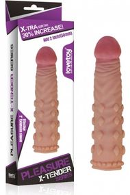 Насадка на член - Pleasure X-Tender Penis Sleeve Add 2" Flesh sexstyle
