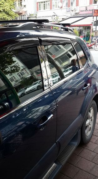 Накладки на стойки (нерж) для Hyundai Tucson JM 2004-2024 гг | Зображення 6