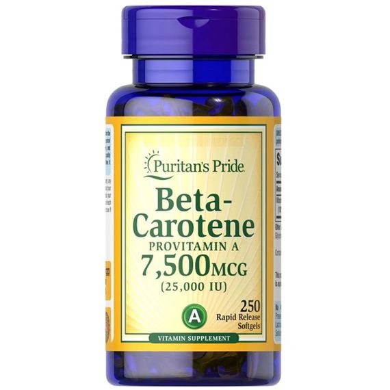 Вітамін A Puritan's Pride Beta-Carotene 25,000 IU 250 Softgels
