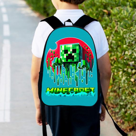 Рюкзак дитячий майнкрафт Кріпер "Minecraft" 34х27см, міський ранець для хлопчика (00520)