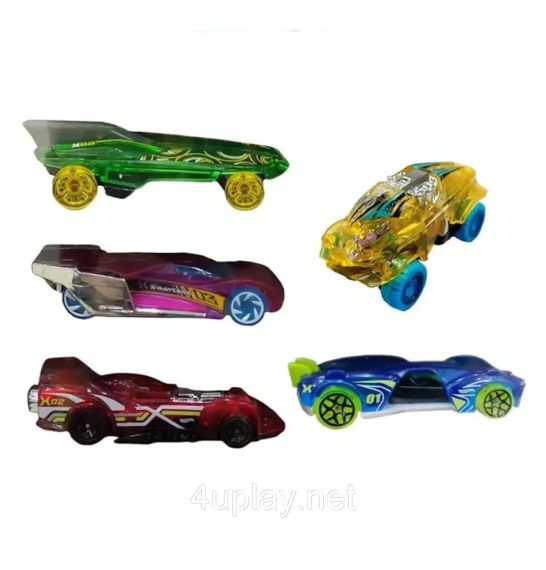 Hot Wheels X-Raycers Хот Вилс Прозрачные гонщики Подарочный набор из 5-ти машинок | Зображення 2