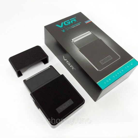 Электробритва VGR V-376 BLACK шейвер, Бюджетная машинка для стрижки бороды, Беспроводная электробритва | Зображення 2