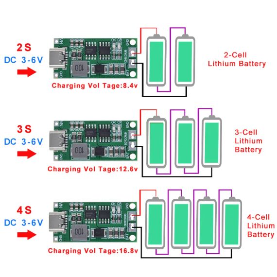 BMS 3S Контроллер заряда 2A плата заряда 3x Li-ion 18650 12.6V | Зображення 1