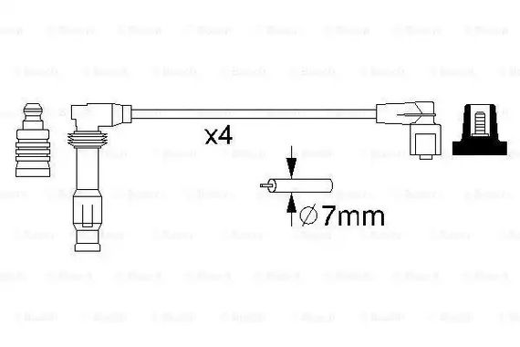 Комплект дротів запалювання CHEVROLET CAPTIVA, DAEWOO LEGANZA, BOSCH (0986356986) | Зображення 4