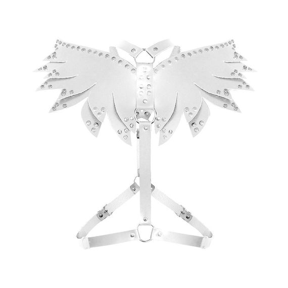 Жіноча портупея Art of Sex - Wings біла L-2XL, екошкіра | Зображення 2