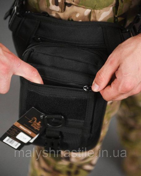 Сумка тактична на стегно SILVER KNIGHT black РА4980 | Зображення 1