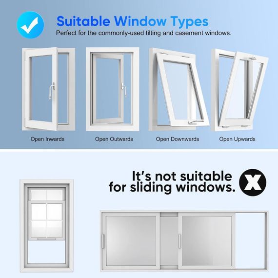 Уплотнитель для окон мобильных кондиционеров, водонепроницаемый, для вытяжного воздуха для открытого окна | Зображення 2