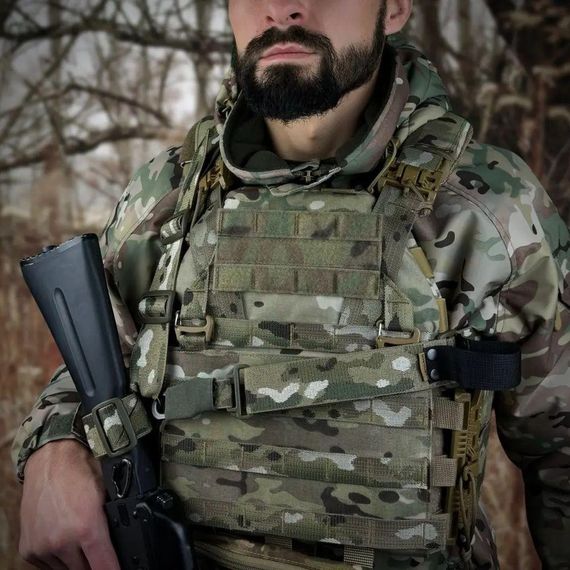 Ремінь  одно/двоточковий для АК, AR   карабіном H&K та за звуження прикладу мультикам | Зображення 1