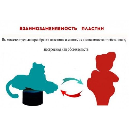 3D светильник ночник с пультом "Мицуха и Таки"  3DTOYSLAMP | Зображення 3