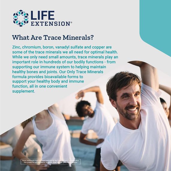 Мультиминеральный комплекс Life Extension Only Trace Minerals 90 Vegetarian Capsules | Зображення 3