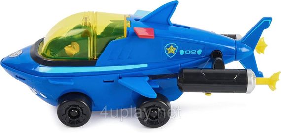 Щенячий Патруль рятувальна машина-трансформер човен Гончика Paw Patrol Aqua Pups Chase Transforming Shark | Зображення 5